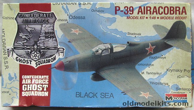 Monogram 1/48 P-39 Airacobra Ghost Squadron CAF Issue - US Army 'Hells Bells' or Soviet Union, 5213 plastic model kit
